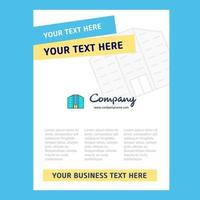 Building Title Page Design for Company profile annual report presentations leaflet Brochure Vector Background