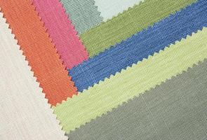 Multi color fabric texture samples photo