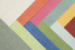 Multi color fabric texture samples photo