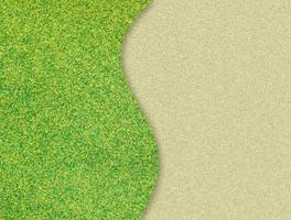 green grass curve on sand background photo