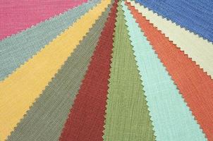 Multi color fabric texture samples photo