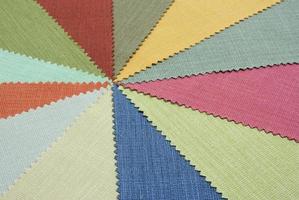Multi color fabric texture samples photo
