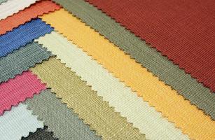 Multi color fabric texture samples photo