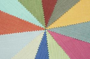 Multi color fabric texture samples photo