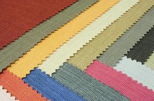 Multi color fabric texture samples photo