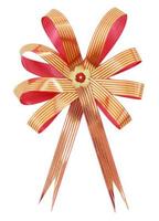 gift ribbon and bow Isolated on white background photo