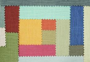 Multi color fabric texture samples photo