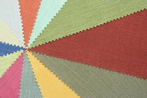 Multi color fabric texture samples photo