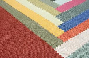 Multi color fabric texture samples photo