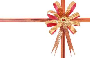 gift ribbon and bow Isolated on white background photo