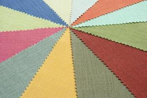 Multi color fabric texture samples photo