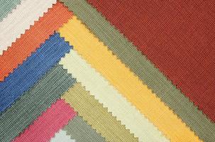 Multi color fabric texture samples photo