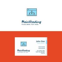 Flat Networking Logo and Visiting Card Template Busienss Concept Logo Design vector