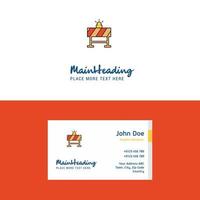 Flat Labour board Logo and Visiting Card Template Busienss Concept Logo Design vector