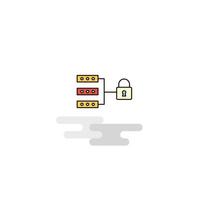 Flat Secure network Icon Vector