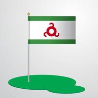 asta de la bandera de ingushetia vector