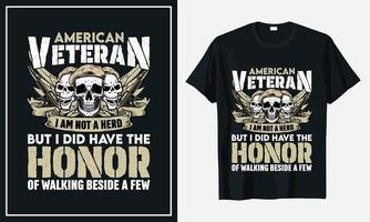 veterano del diseño de la camiseta del ejército de los estados unidos vector