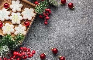 Christmas homemade gingerbread cookies photo