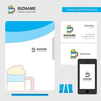 Beer glass Business Logo File Cover Visiting Card and Mobile App Design Vector Illustration