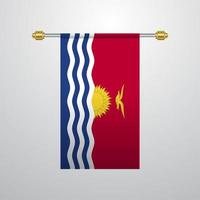 Kiribati hanging Flag vector