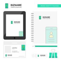 User profile Business Logo Tab App Diary PVC Employee Card and USB Brand Stationary Package Design Vector Template