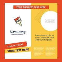 Paint brush Company Brochure Template Vector Busienss Template