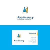 Flat Cone cap Logo and Visiting Card Template Busienss Concept Logo Design vector