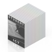 isometrico libri 3d rendere png