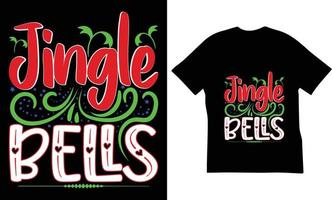 Jingle Bells Quotes T-Shirt Design. The Best  Christmas Quotes T-Shirt Design. vector