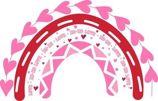 Rainbow Valentines Clipart. Love Rainbow vector