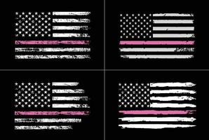 Thin Pink Line Design Bundle vector