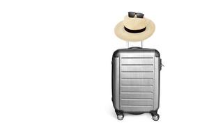 isolated suitcase on a white background photo