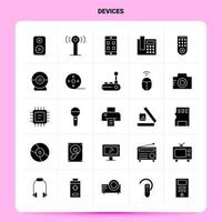 Solid 25 Devices Icon set Vector Glyph Style Design Black Icons Set Web and Mobile Business ideas design Vector Illustration