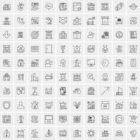 100 iconos de negocios para web y material impreso vector