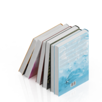 Isometric Books 3D render png