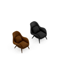 sillón isométrico aislado 3d render png