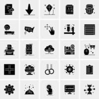 25 iconos de negocios universales vector ilustración de icono creativo para usar en proyectos relacionados con la web y dispositivos móviles