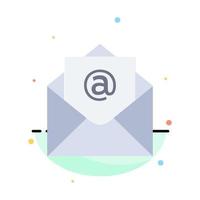 Email Mail Open Abstract Flat Color Icon Template vector