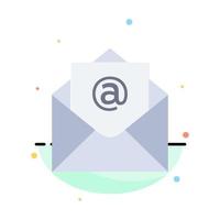 Email Mail Open Abstract Flat Color Icon Template vector