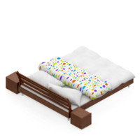 isometrico Camera da letto 3d rendere png