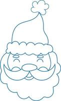 Christmas Santa Claus in doodle style. Single element. Vector. vector