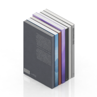 livros isométricos 3d renderização png