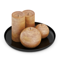 renderização 3d de velas isométricas png