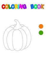 Coloring book with an pumpkin.A puzzle game for children's education and outdoor activities. vector