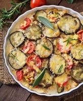 Moussaka eggplant casserole - a traditional Greek dish photo