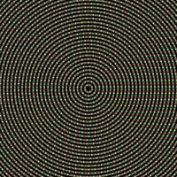 beaded concentric circles pattern on black background vector