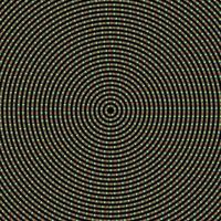 beaded concentric circles pattern on black background vector