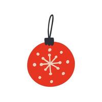 Christmas tree decoration. holidays vector illustration in flat style.