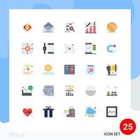 Modern Set of 25 Flat Colors and symbols such as ball profit portfolio growth business Editable Vector Design Elements