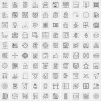 100 iconos de negocios para web y material impreso vector